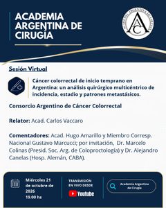 Flyer: Próxima Sesión Virtual: 21 de octubre